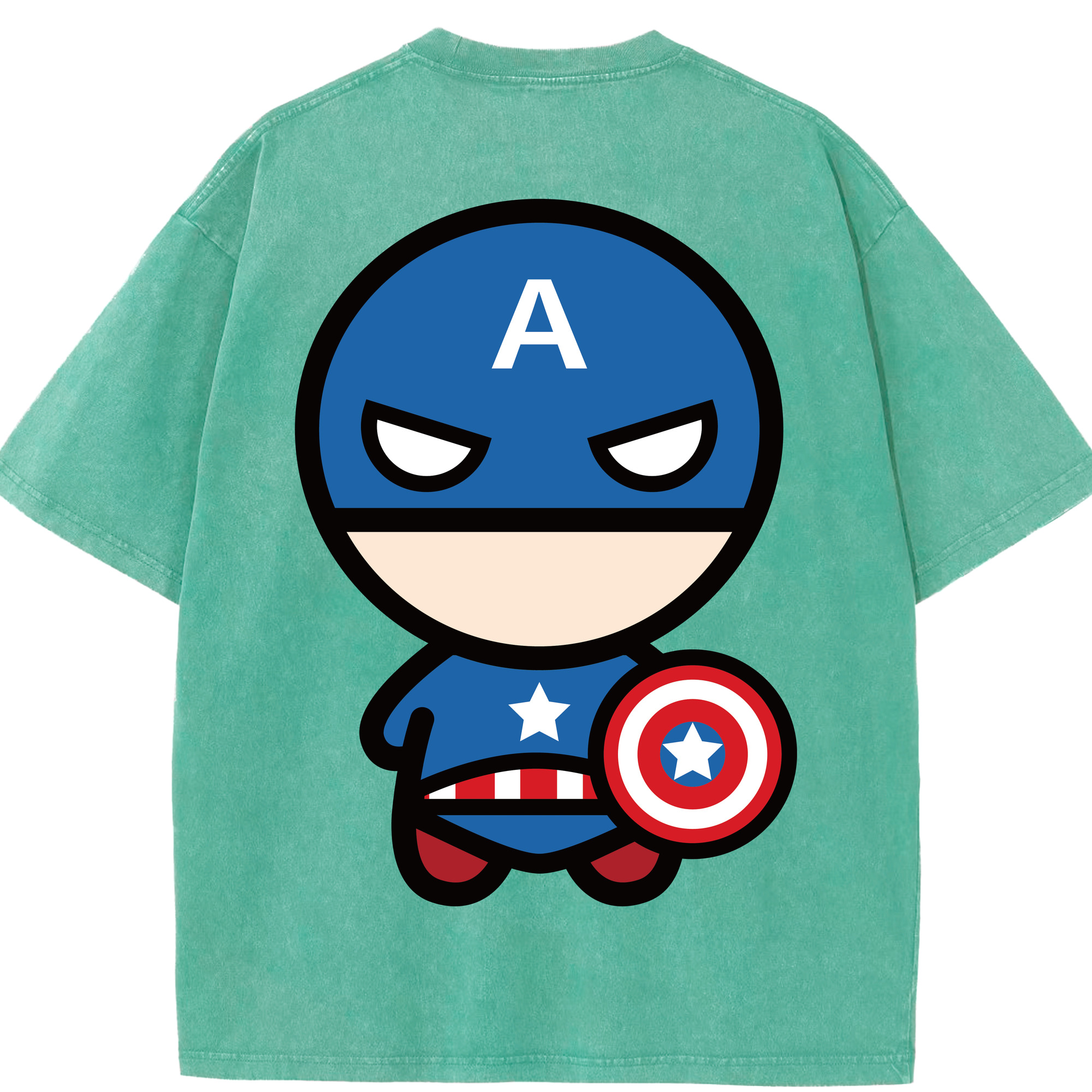 （画像用） アベンジャーズ The Avengers 綿100% ヴィンテージ風 半袖Tシャツ（背面プリント）